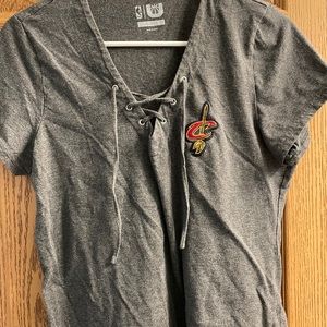 NBA Cleveland cavaliers tshirt with tie front